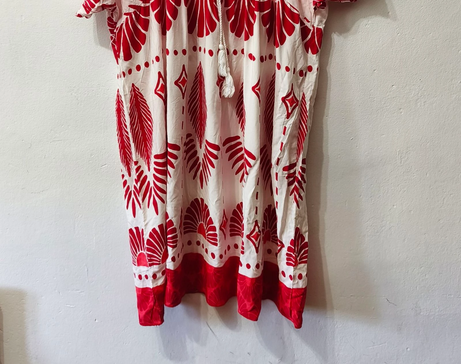 Vestido de verão vermelho e branco para mulher Tamanho XL-XXL – photo 5